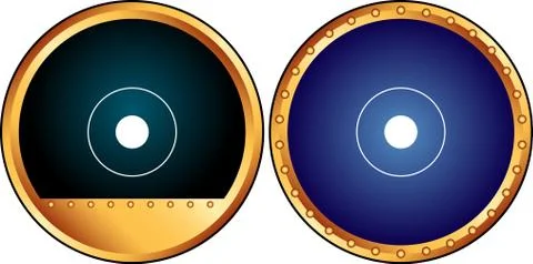 Cd - dvd label design template Stock Illustration