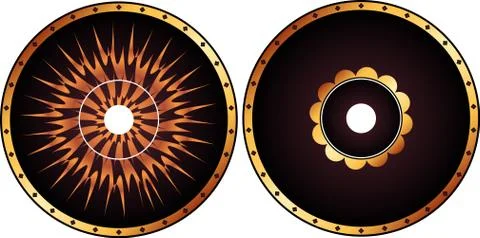 Cd - dvd label design template Stock Illustration