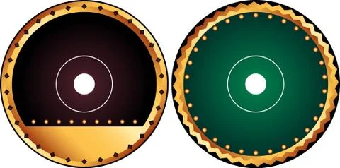 Cd - dvd label design template Stock Illustration