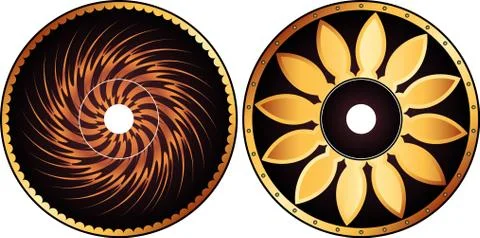 Cd - dvd label design template Illustrazione stock