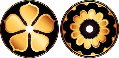 Cd - dvd label design template Stock Illustration