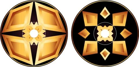 Cd - dvd label design template Stock Illustration