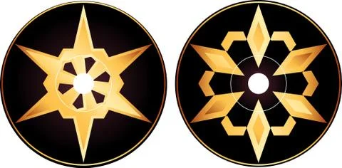 Cd - dvd label design template Stock Illustration