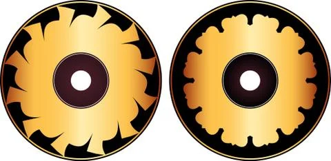 Cd - dvd label design template Stock Illustration