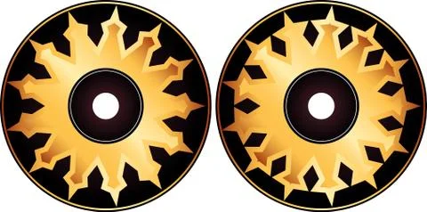 Cd - dvd label design template Stock Illustration