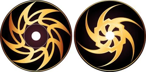 Cd - dvd label design template Stock Illustration