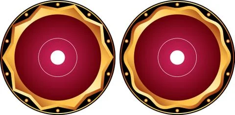 Cd - dvd label design template Stock Illustration