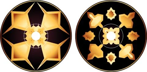 Cd - dvd label design template Stock Illustration