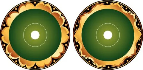 Cd - dvd label design template Stock Illustration