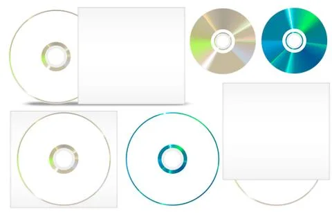 Cd - dvd paper set Stock Illustration