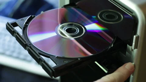 CD - DVD in PC Stock Footage 47134648