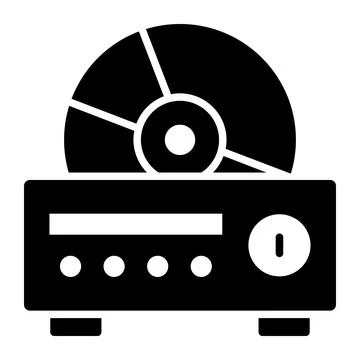 Cd, dvd player vector design, isolated on white background Stock Illustration