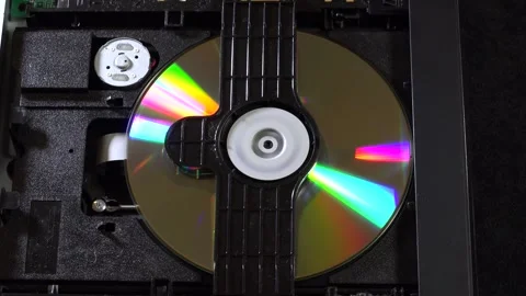 CD-DVD player, view of the mechanics in operation, with various orientations Stock-Footage 292515425