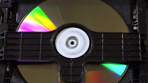 CD-DVD player, view of the mechanics in operation, with various orientations Stock Footage 292520180
