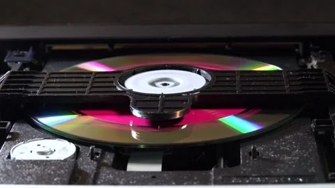 CD-DVD player, view of the mechanics in operation, with various orientations Stock Footage 292520307