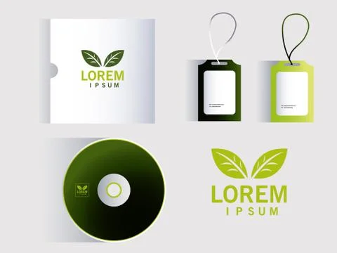 CD with evelopes for elements of brand identity in companies Illustrazione stock