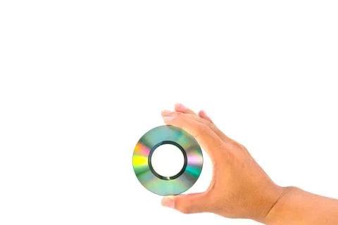 Cd in hand Stock Photos