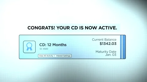 A CD has been Opened in a Bank Account Stock Footage 319598605
