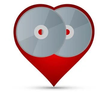 CD in a heart Stock Illustration