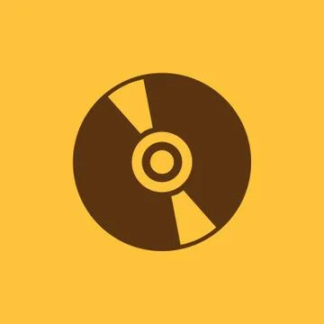 The cd icon. Compact disk symbol. Flat Stock-Illustration