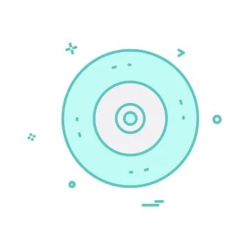 CD icon design vector Illustrazione stock
