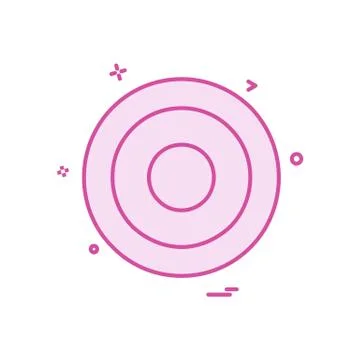 CD icon design vector Illustrazione stock