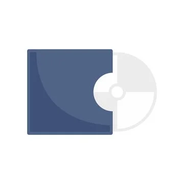 Cd icon flat isolated イラスト素材