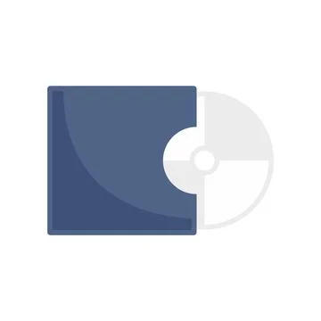 Cd icon flat isolated vector イラスト素材