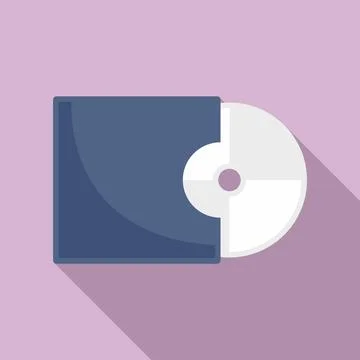 Cd icon, flat style イラスト素材