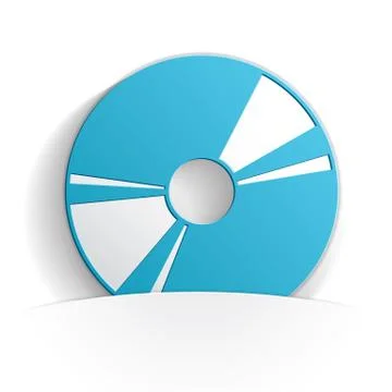 Cd icon paper Stock Illustration