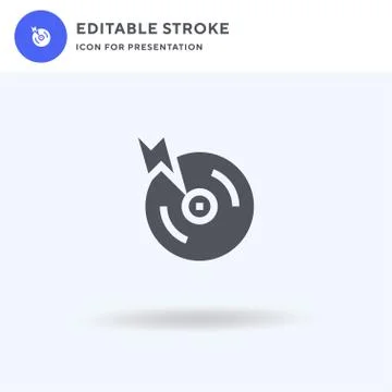 Cd icon vector, filled flat sign, solid pictogram isolated on white, logo 스톡 일러스트