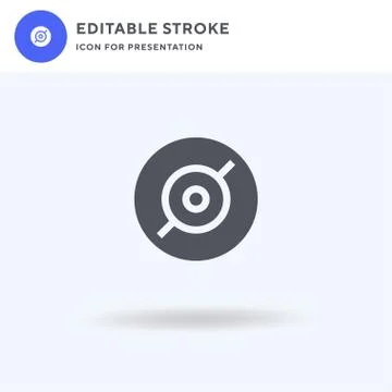 Cd icon vector, filled flat sign, solid pictogram isolated on white, logo 스톡 일러스트