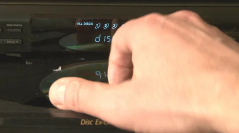 CD Inserted To Player Video stock 38652273