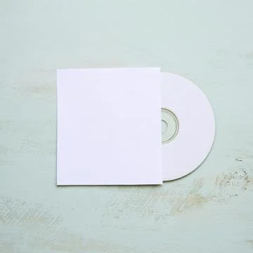 Cd mockup with cover Stock Photos