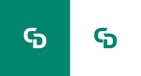 CD Monogram Logo Design, CD icon Brand identity Design Stock Illustration