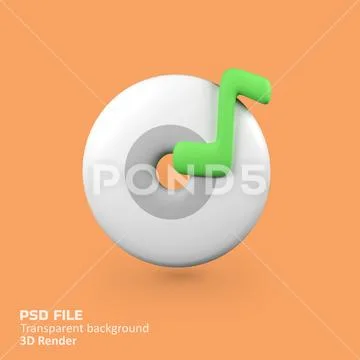 CD music disc audio side isolated 3d render icon illustration PSD Template