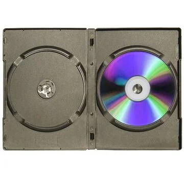 CD or DVD CD or DVD case, for music data video recording support - isolate... Stock Photos