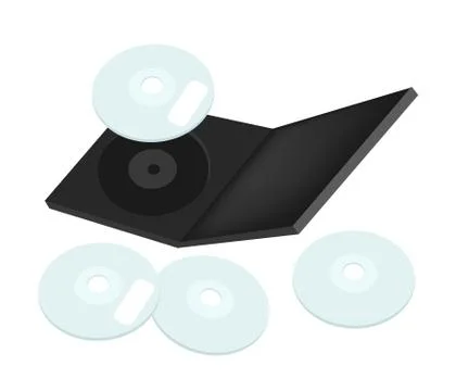 CD or DVD with Compact Disc Case Stock-Illustration