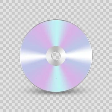 CD or DVD compact disc. Realistic compact disk. Stockillustratie