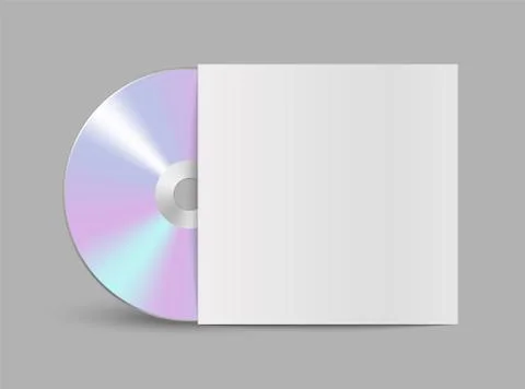CD or DVD compact disc. Realistic compact disk. Stock-Illustration