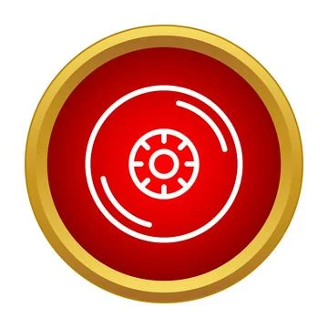 Cd or dvd disc simple flat icon Stock Illustration