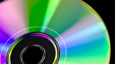 CD or DVD disk, data recording, with laser Stock Footage 49330214