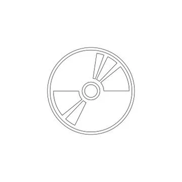 CD or DVD. flat vector icon Stock Illustration