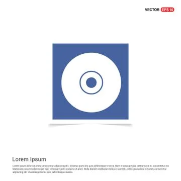 CD or DVD icon - Blue photo Frame 스톡 일러스트