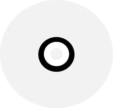 CD or DVD logo on white background Illustrazione stock