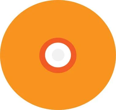 CD or DVD logo on white background Illustrazione stock