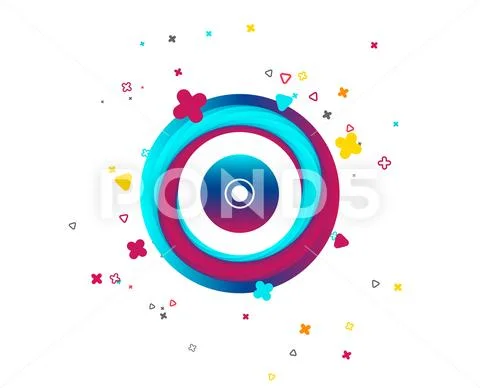 CD or DVD sign icon. Compact disc symbol. Stock Illustration