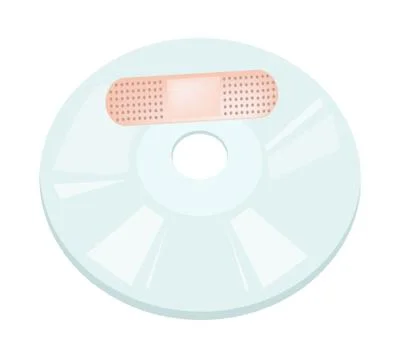 CD or DVD with A Software Patch Stock Illustration