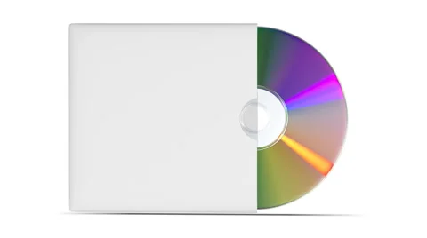 CD or DVD on white background, alpha matte included Vídeos de archivo 49268145