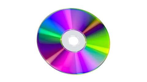 CD or DVD on white background, alpha matte included Stock Footage 49314212
